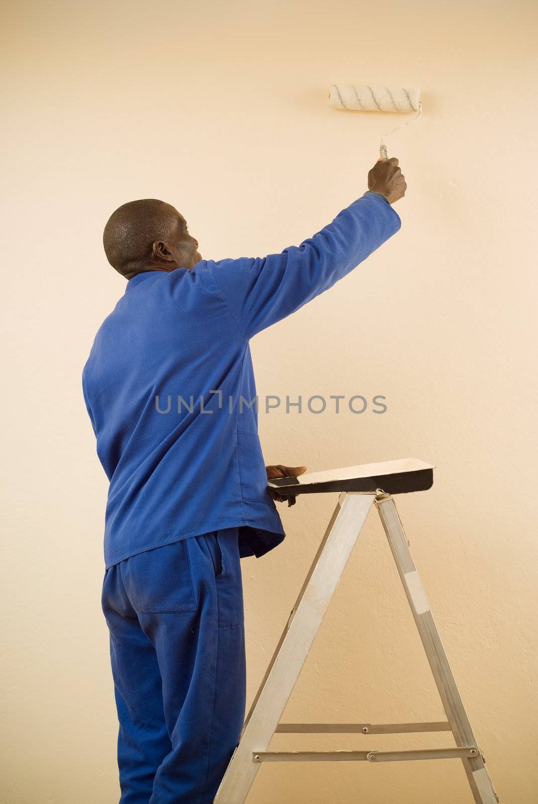 Painter using a Paint Roller by alistaircotton