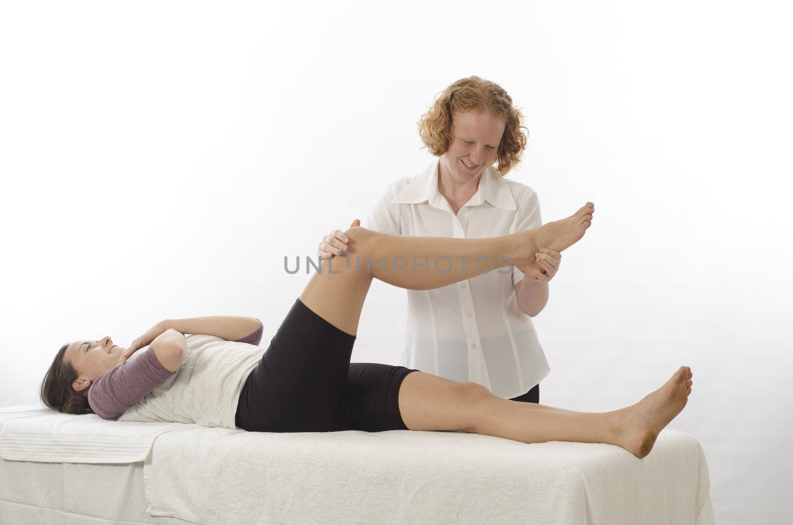 Kinesiologist or physiotherapist treating Piriformis