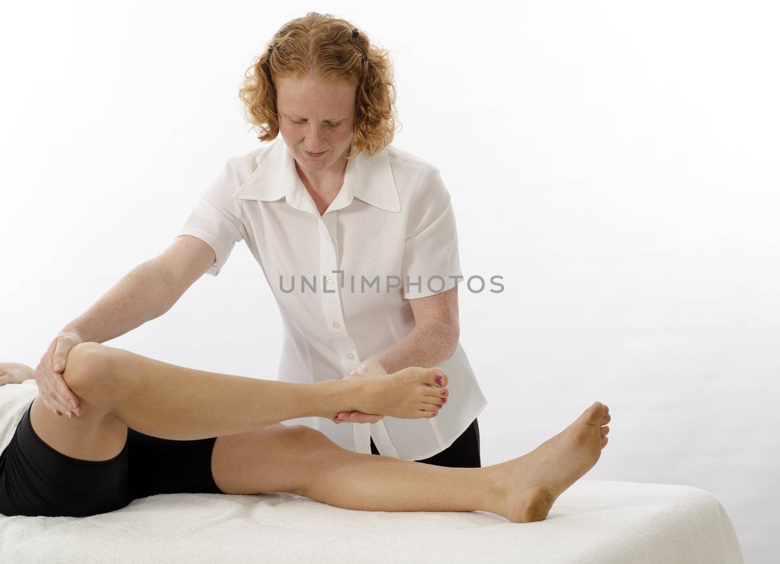 Kinesiologist or physiotherapist treating Sartorius