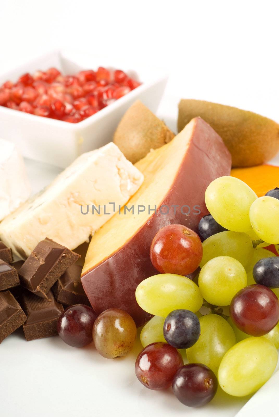 Cheese and fruit platter by alistaircotton