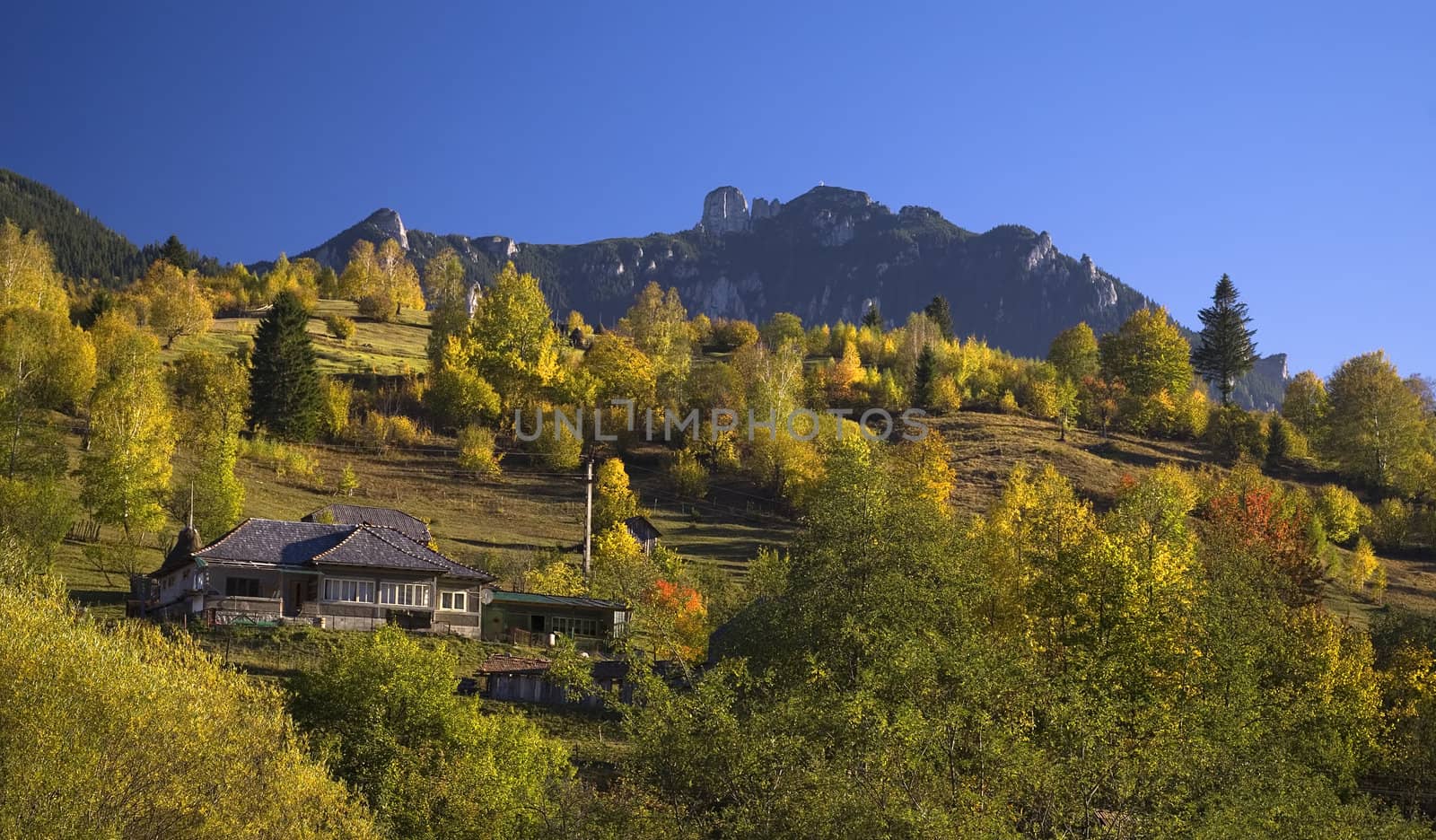 autumn rural mountain landscape in Romania