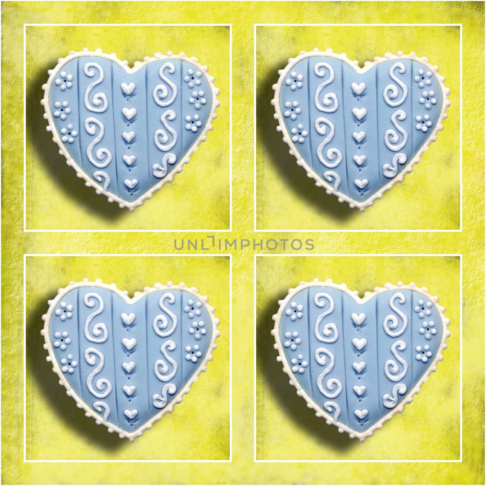 four blue hearts  by Carche