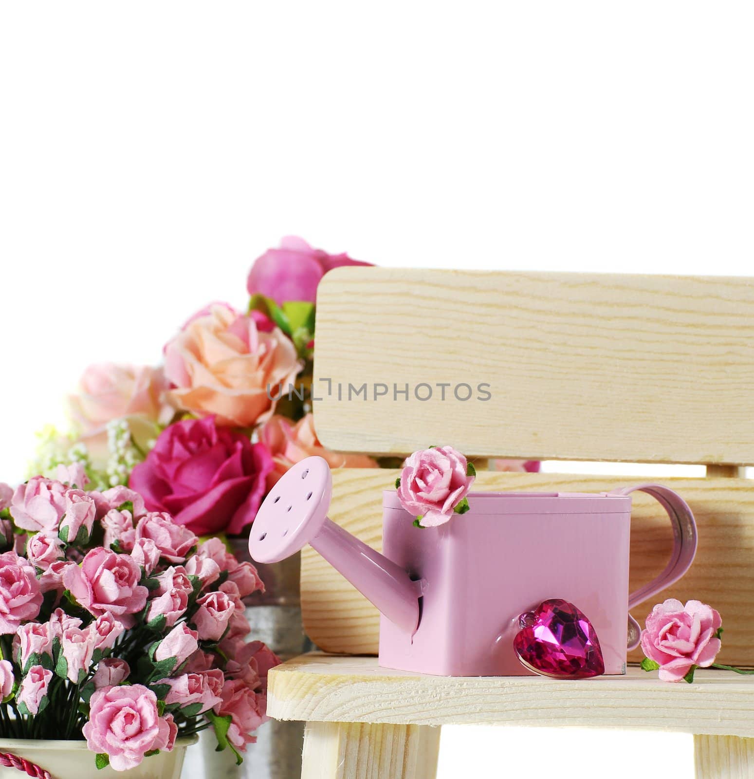 Watering can for wedding background