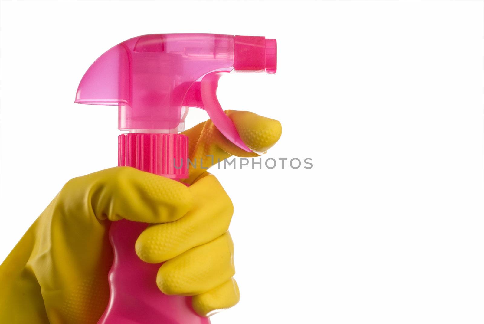 Cleaning bottle and hand by alistaircotton