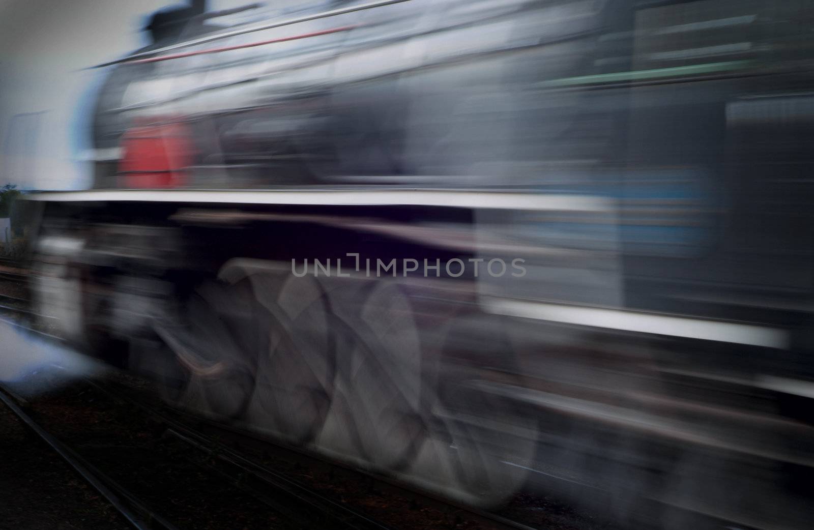 Motion blur steam train by alistaircotton