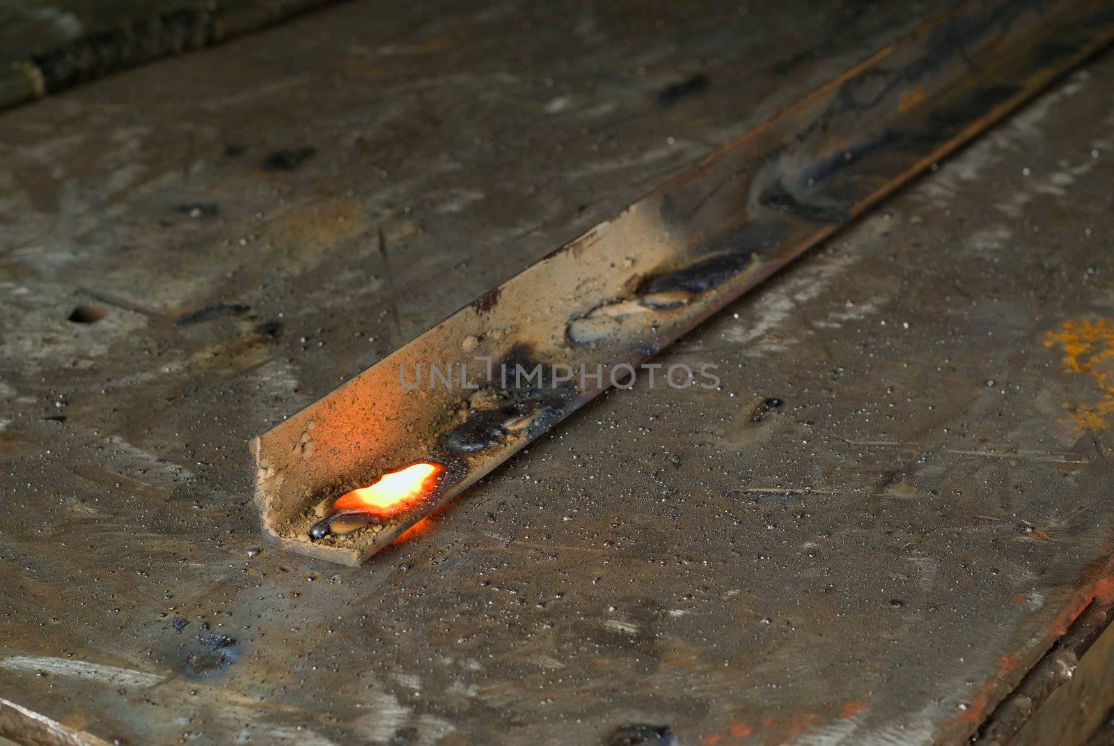 Red hot welding metalwork by alistaircotton