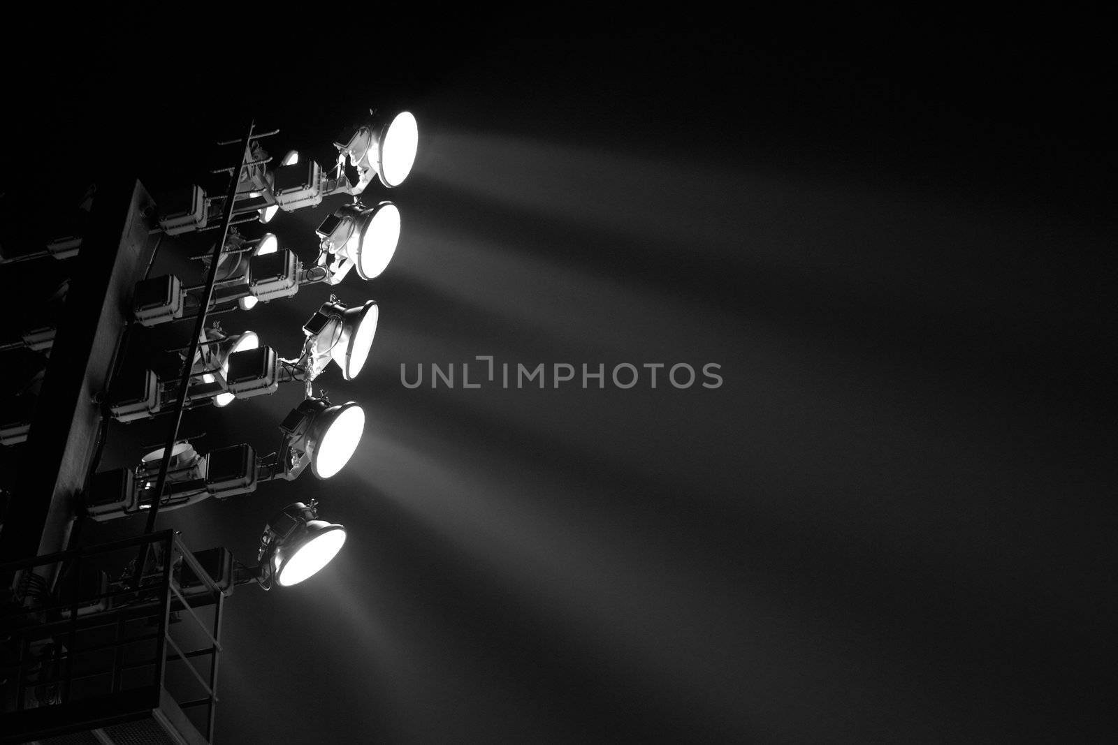 The Stadium Spot-light tower (darck background)