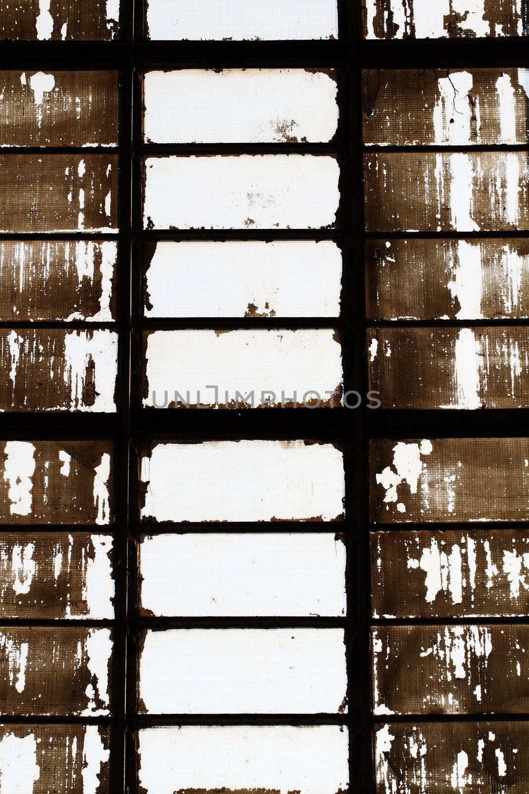 old factory dirty window