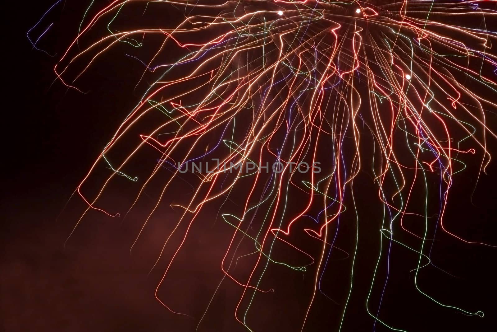 Fireworks on New year in the night sky in Krivoi Rog