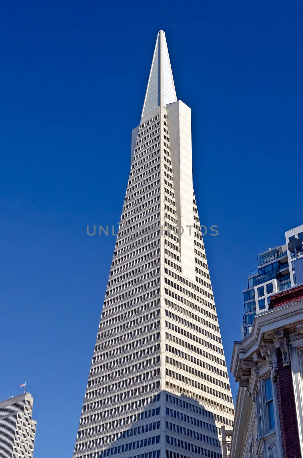 The most famous Skyscraper landmark in San Francisco, Transamerica Pyramid, August 2012