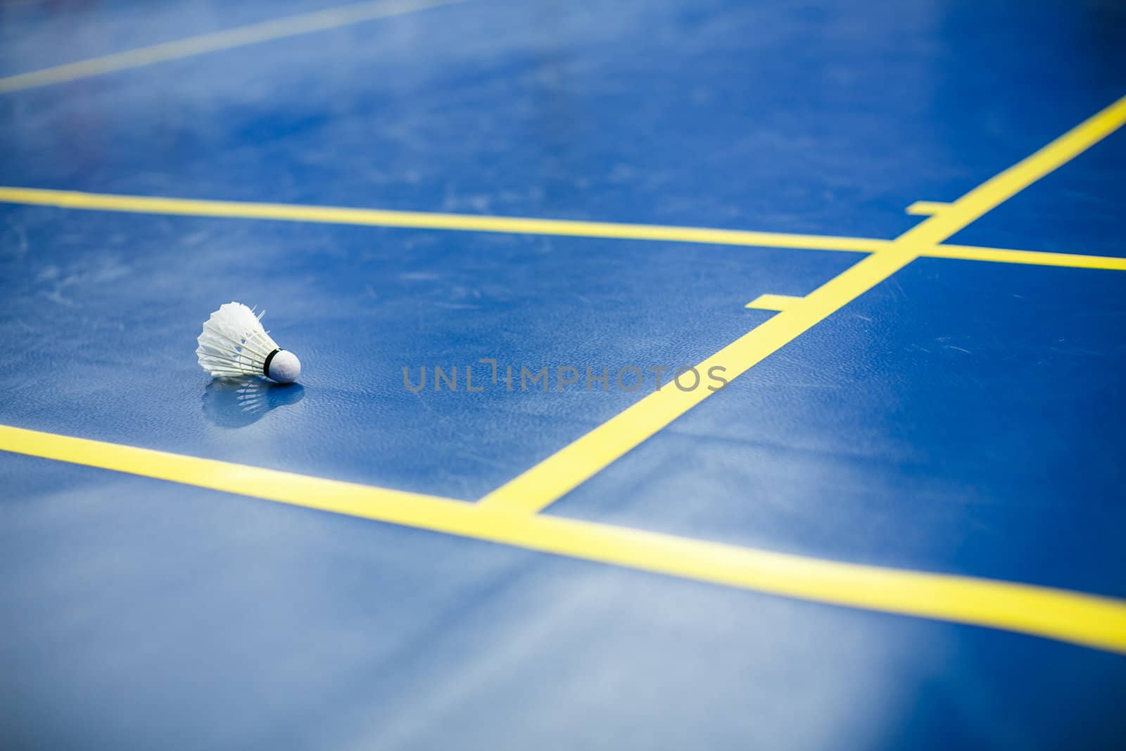 Badminton - badminton courts with two shuttlecocks (shallow DOF; color toned image)