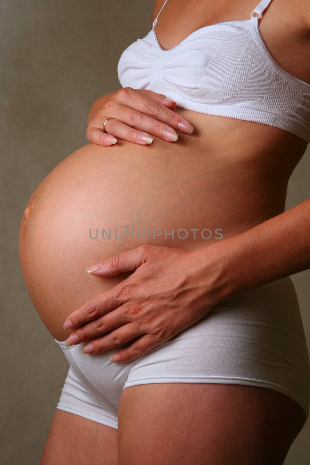 The pregnant woman on the seven month