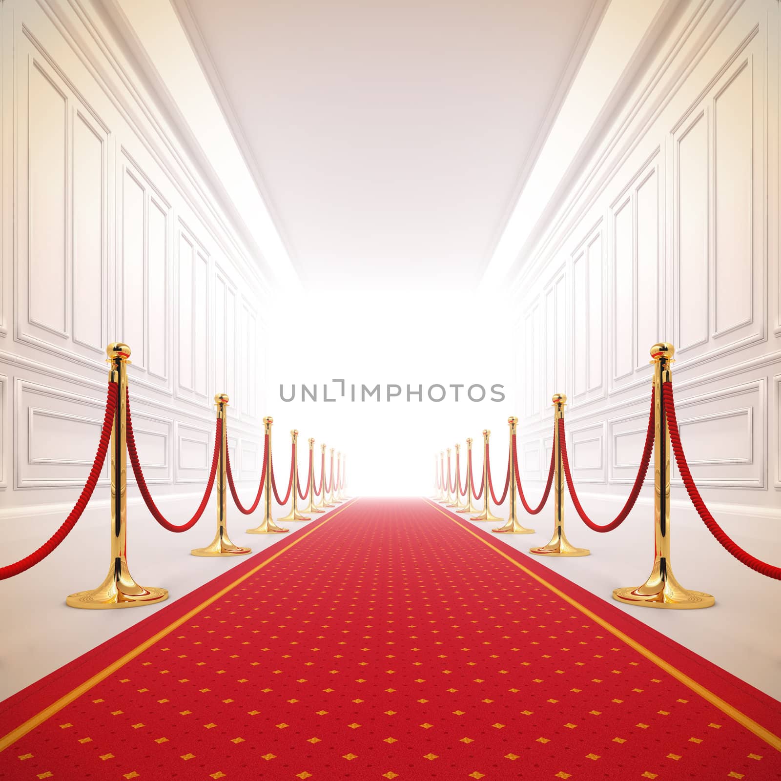 Red carpet path to success light. by _nav_