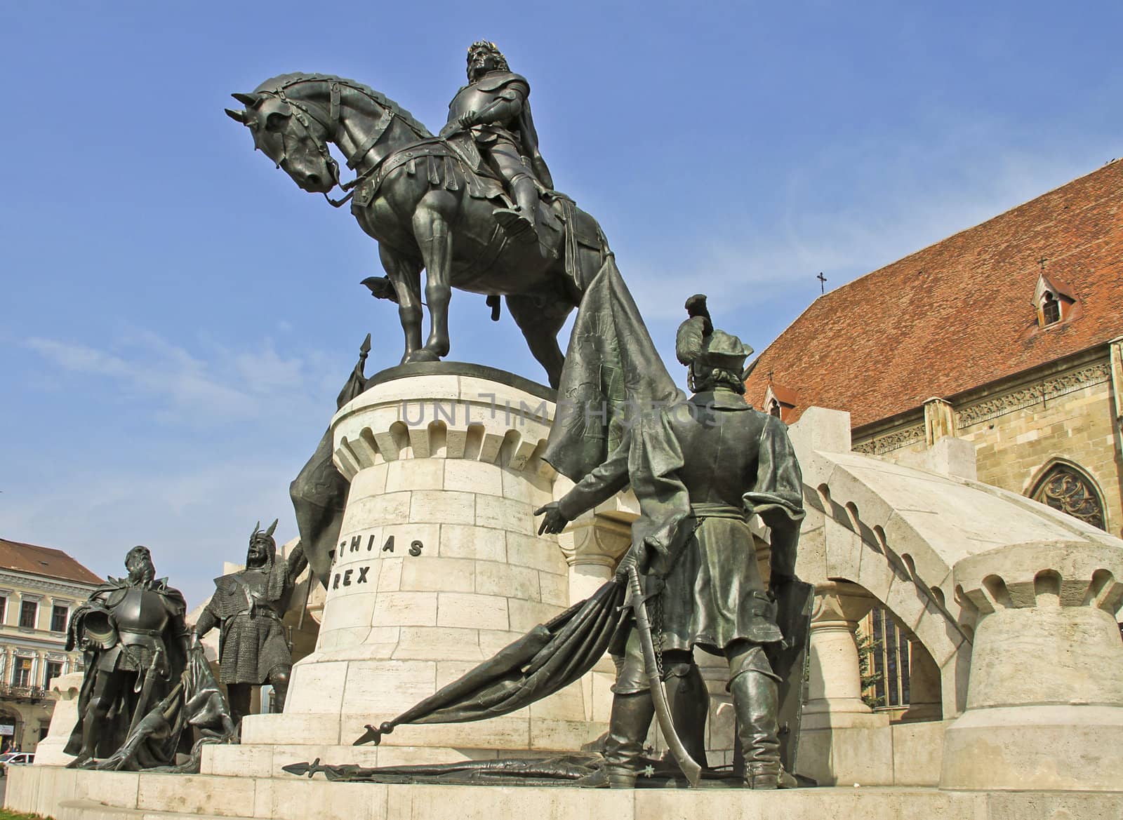The statue of Matthias Corvinus in Cluj-Napoca, Transylvania, Romania