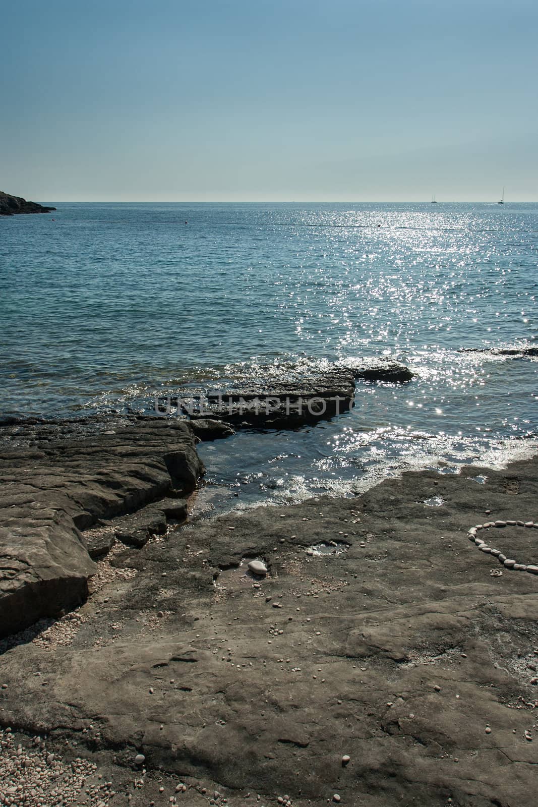 beautiful rocky beach in croatia by NagyDodo