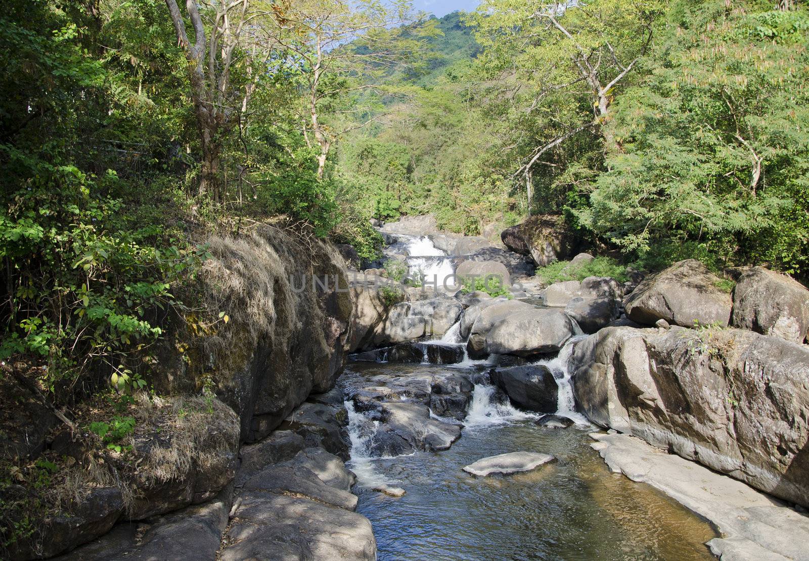 Nangrong, Beautiful Waterfall in Nakhon Nayok, Thailand 