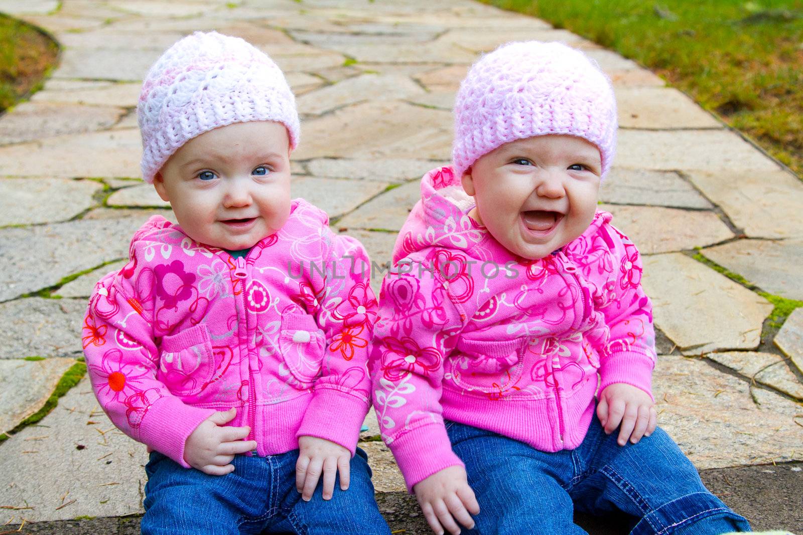 Twin Girls in Pink by joshuaraineyphotography