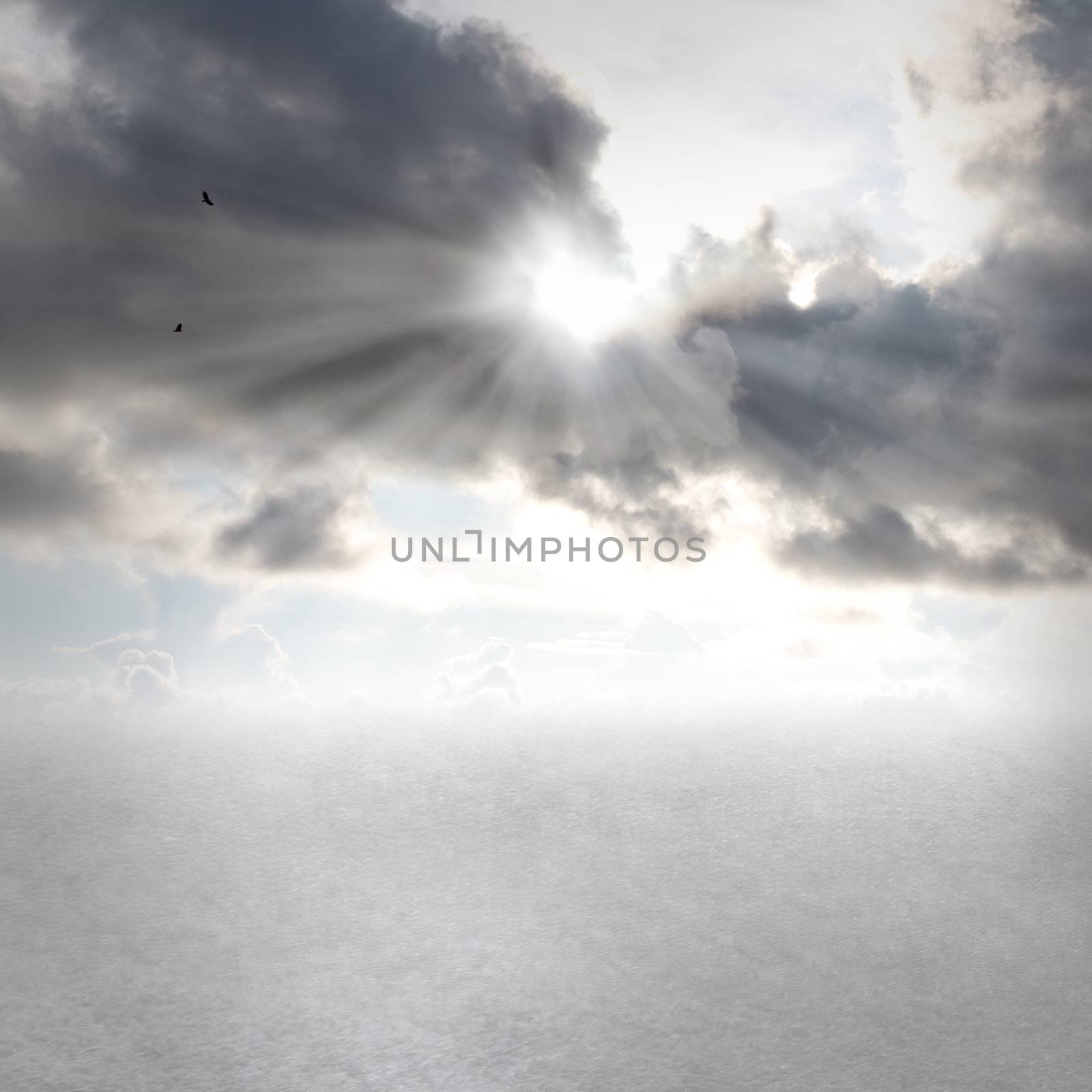 Cloudscapes with sunbeams by melpomene