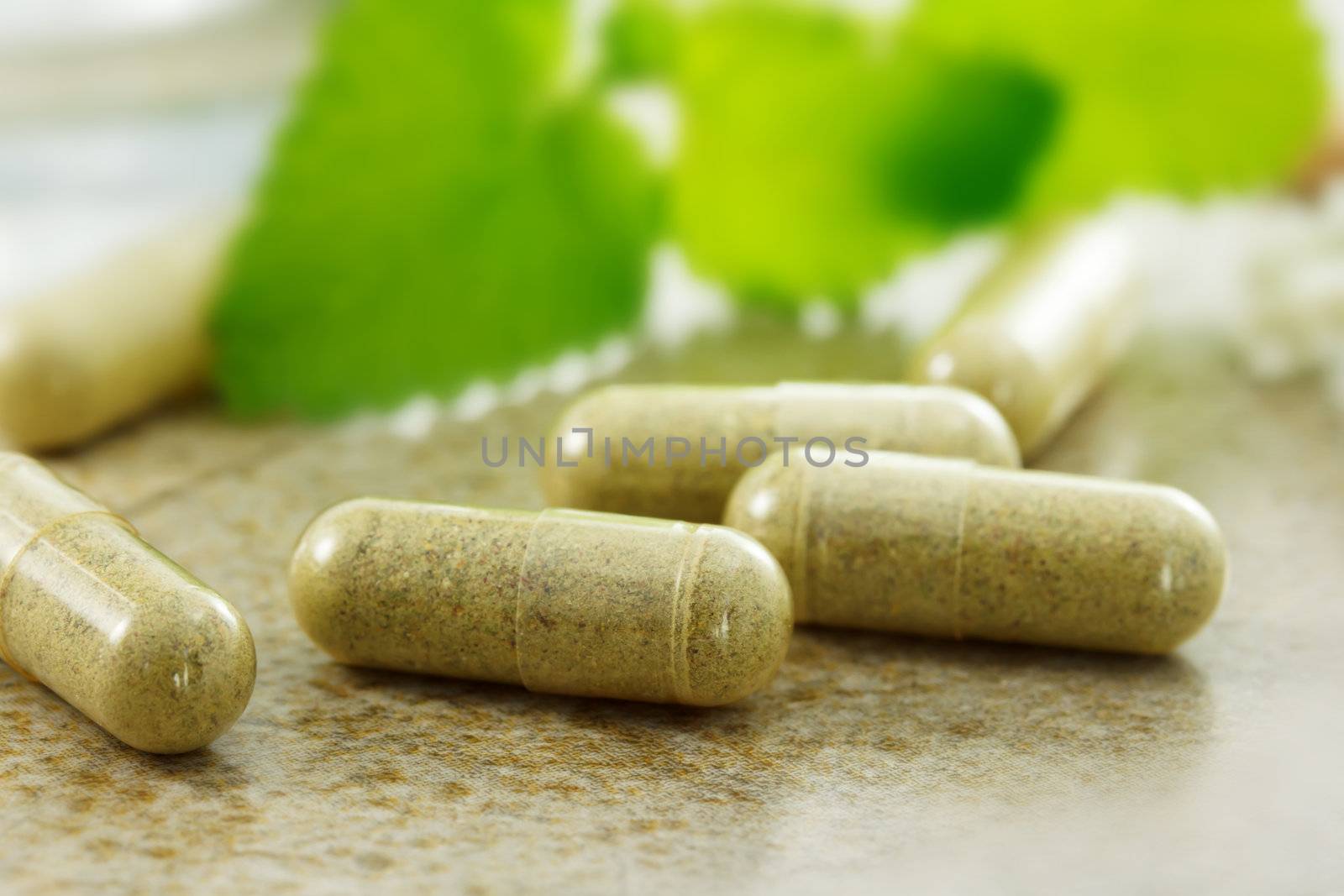 Close up image of herbal medicine