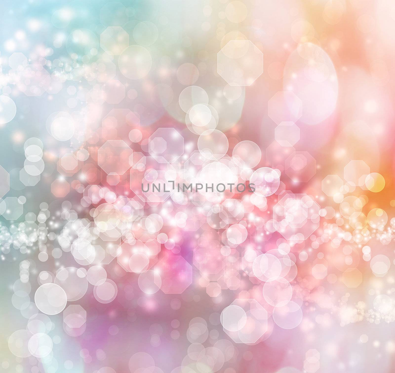 Blue - Pink - Orange Colored Abstract Lights Background 