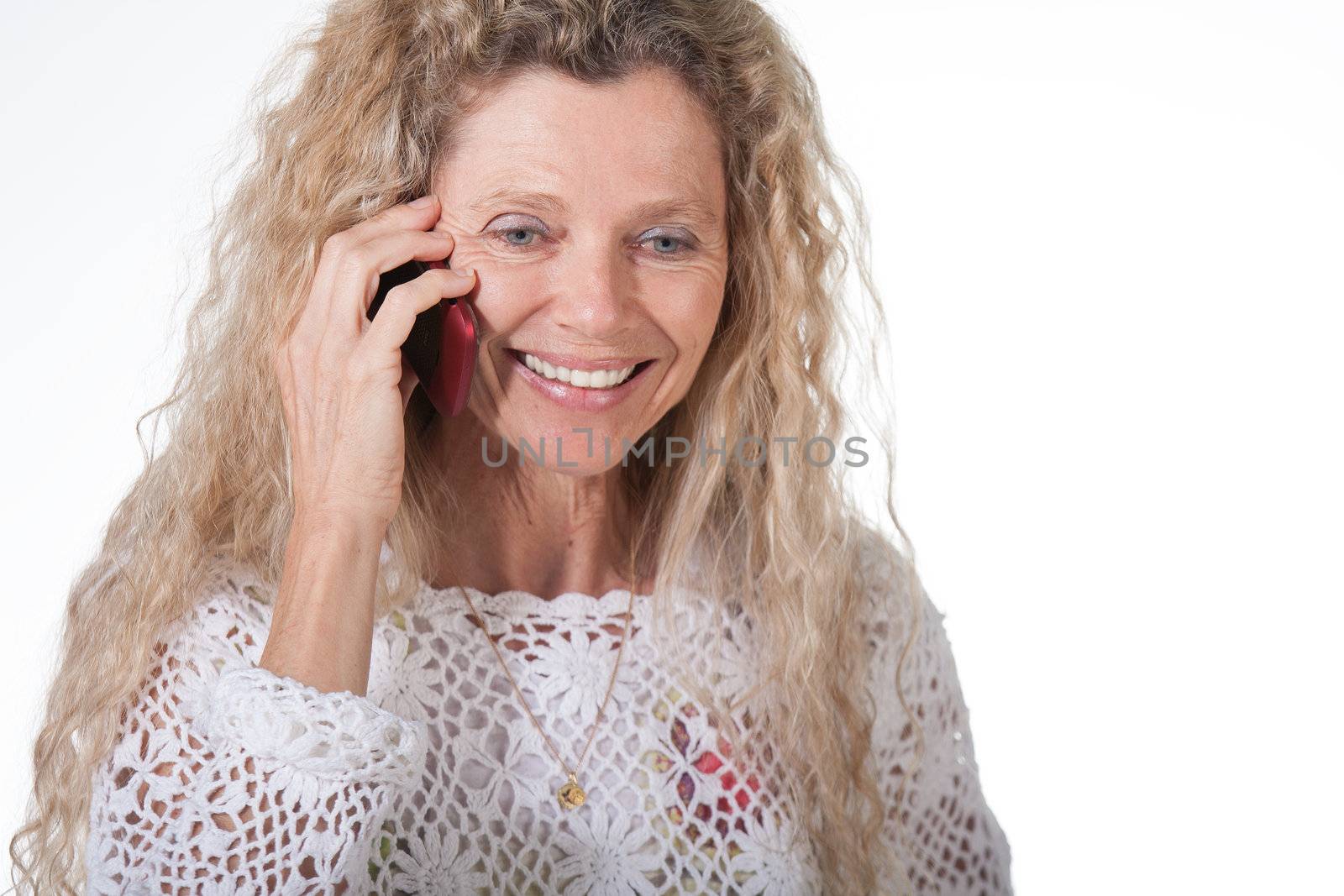 Woman on cell phone by GunterNezhoda
