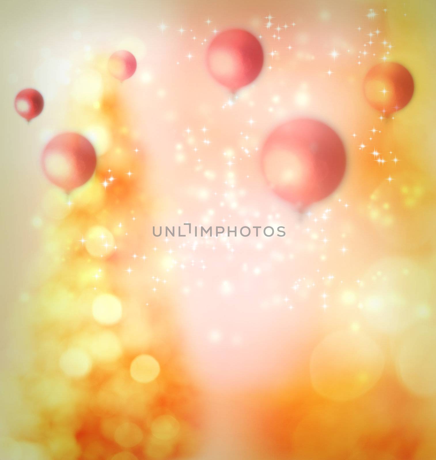 Orange balloons background by melpomene