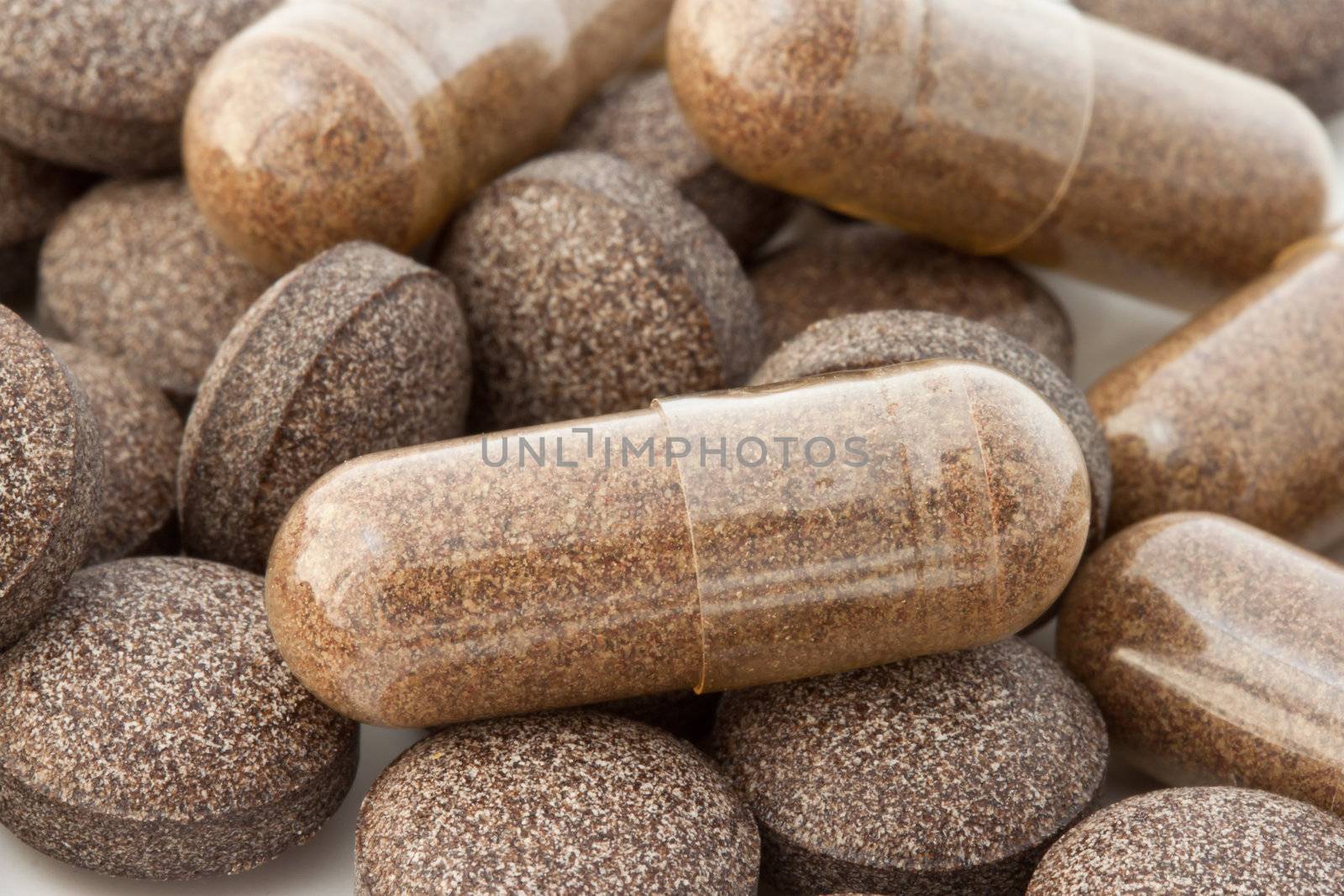 Close up image of herbal medicines