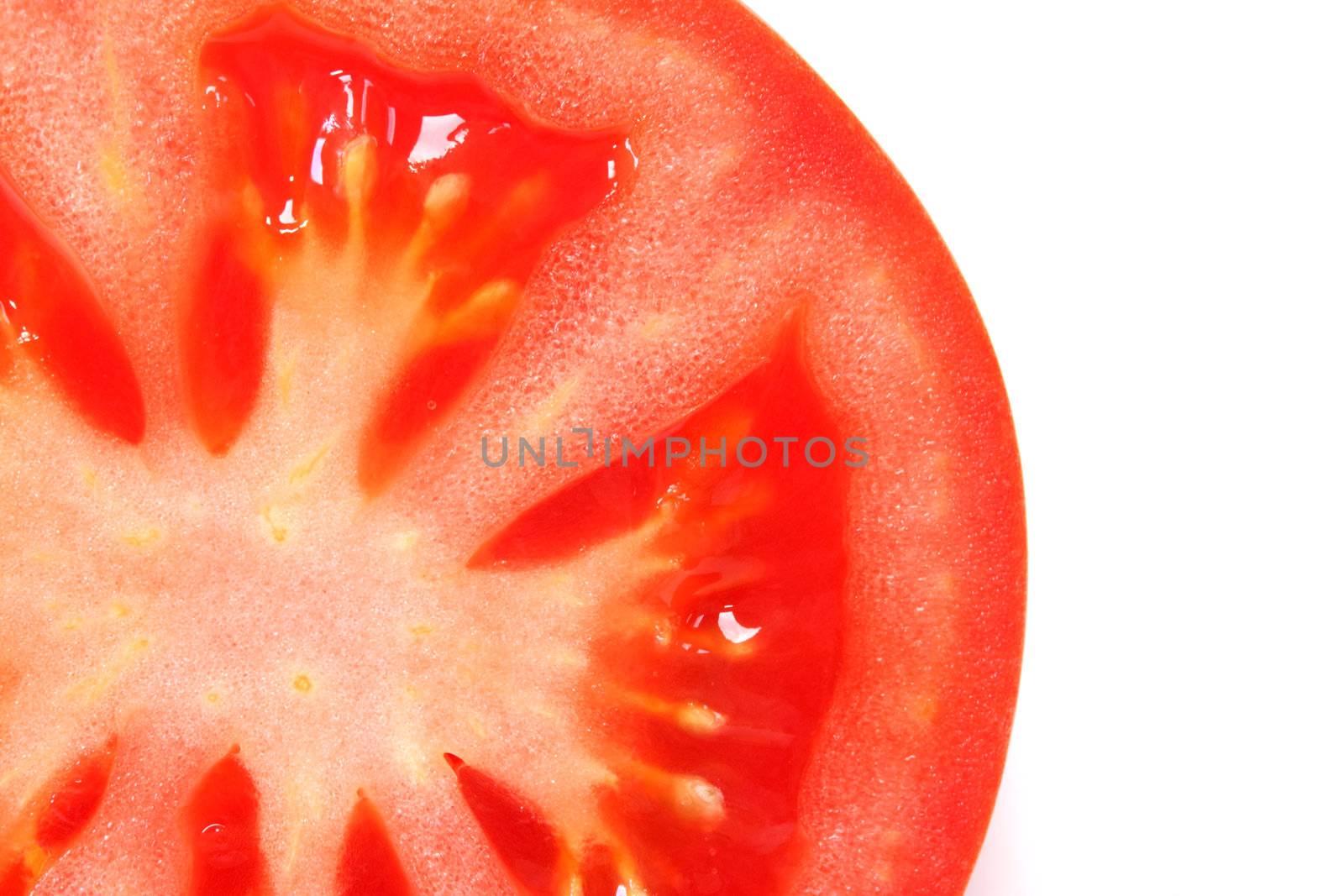 Tomato on white background