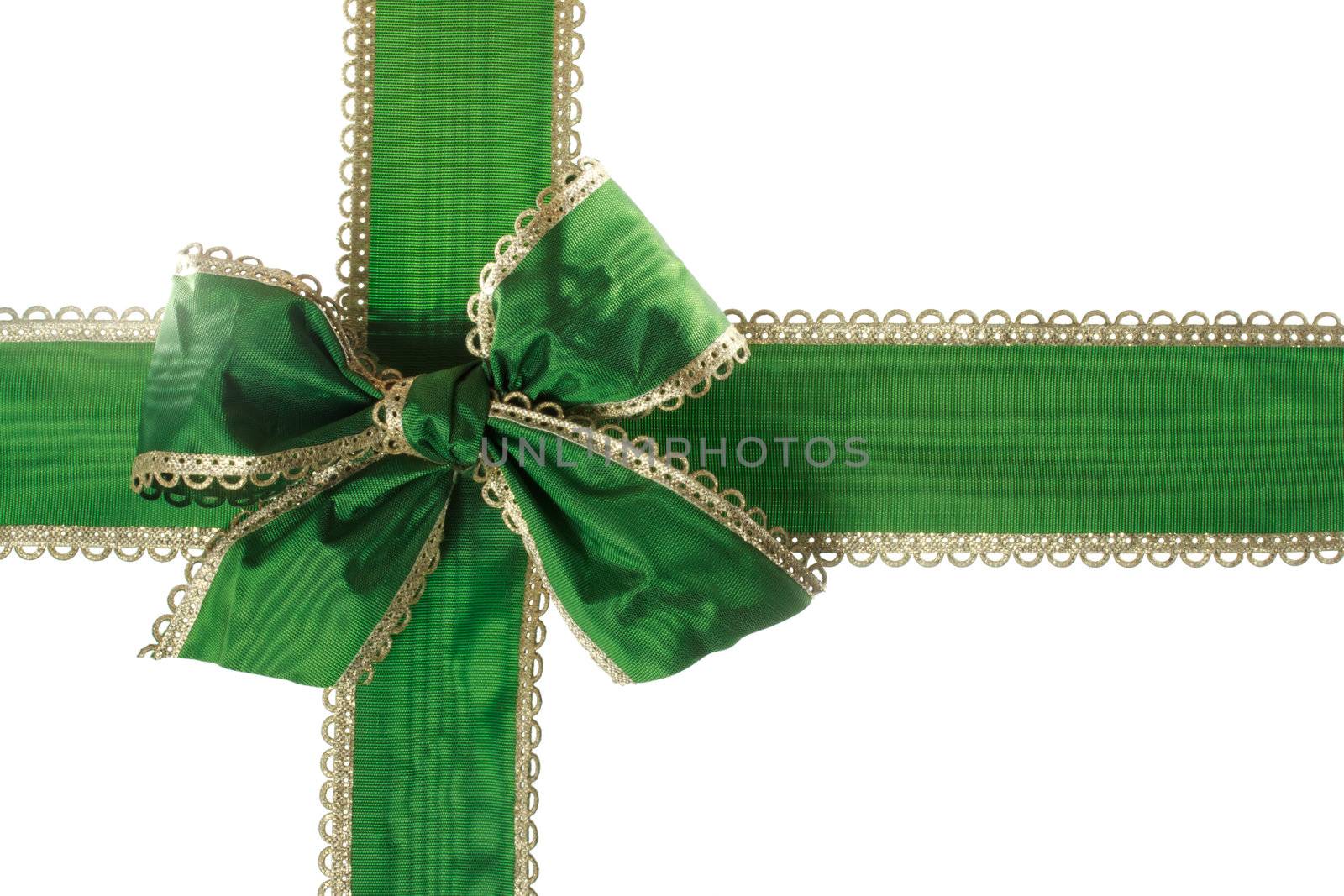 Green Bow and Ribbon by melpomene