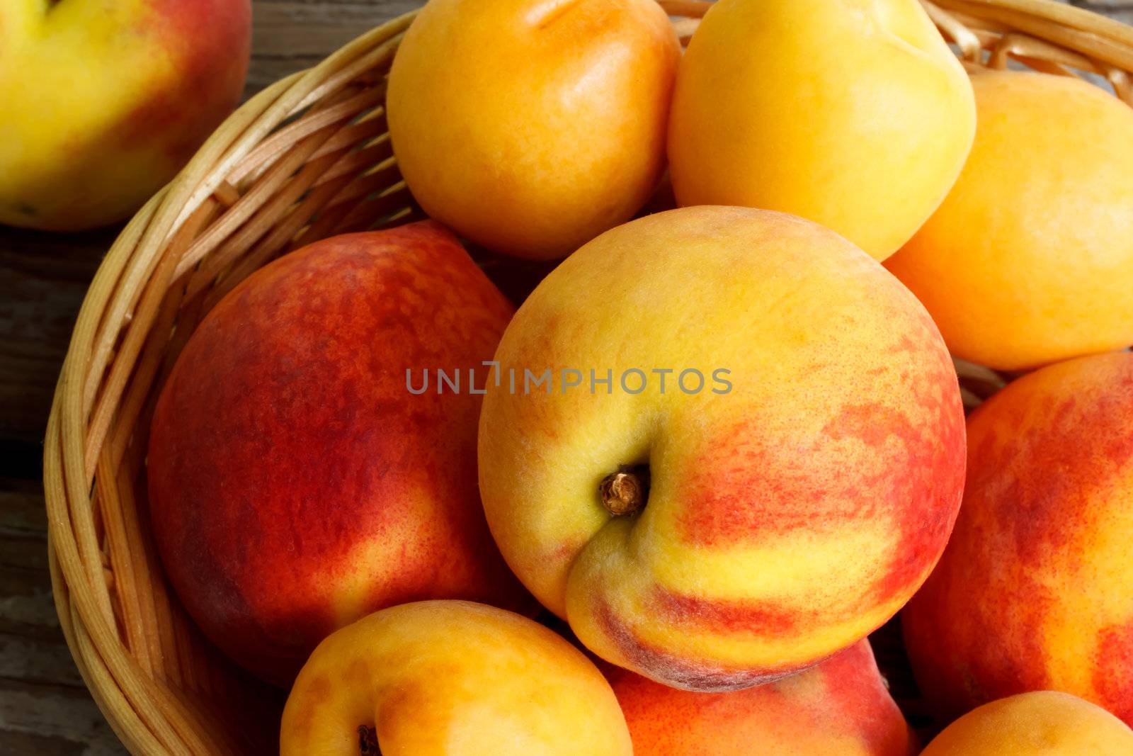 Juicy nectarines and apricots
