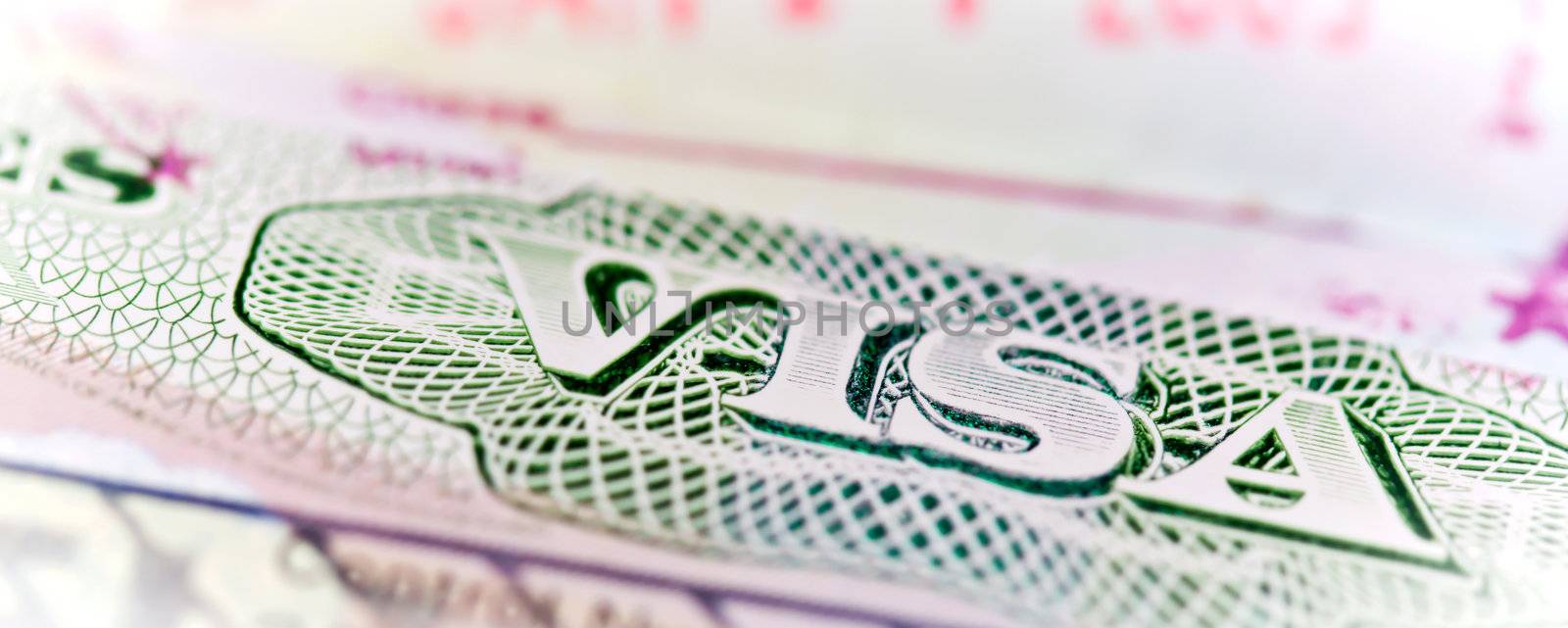 Close-up of Visa