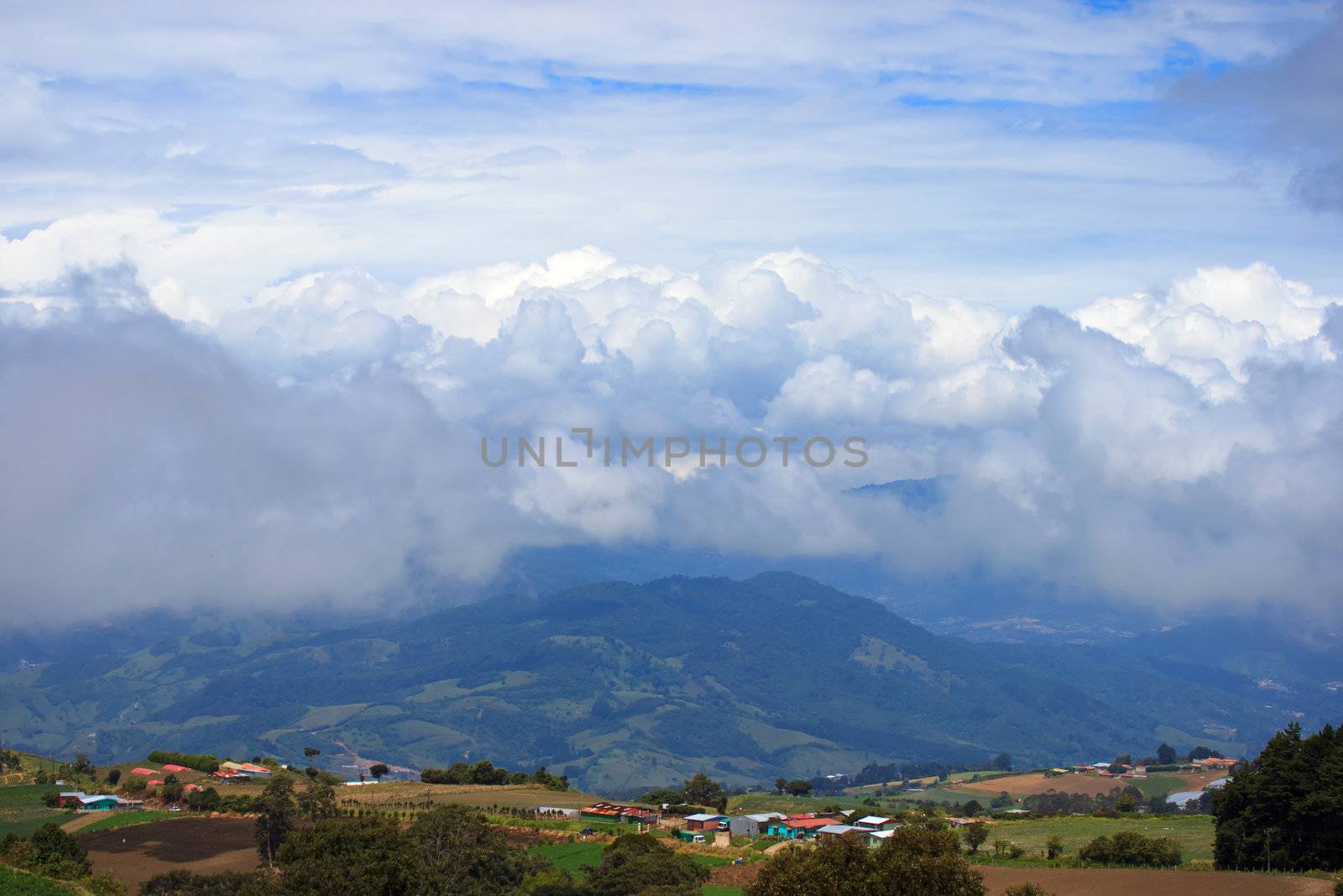 Mountain village in Irazu, Costa Rica