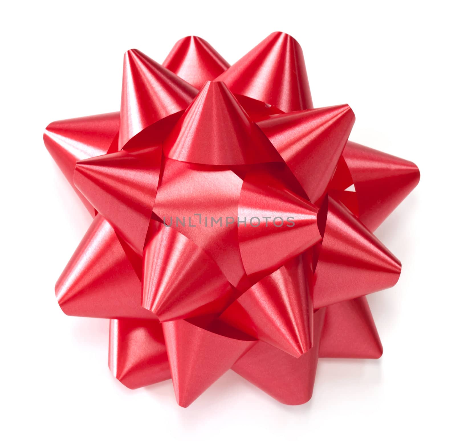 Red gift bow by melpomene