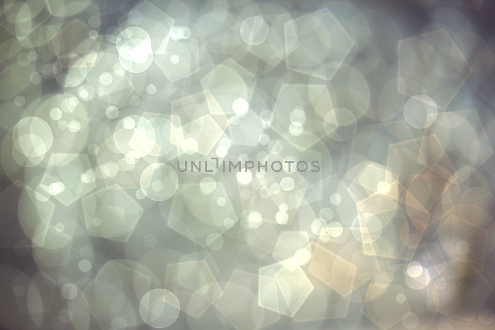 Abstract bokeh circle and pentagon background      