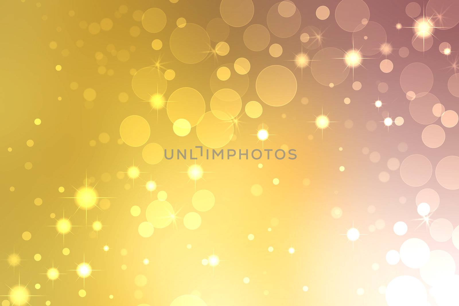 Abstract gold and purple lights background