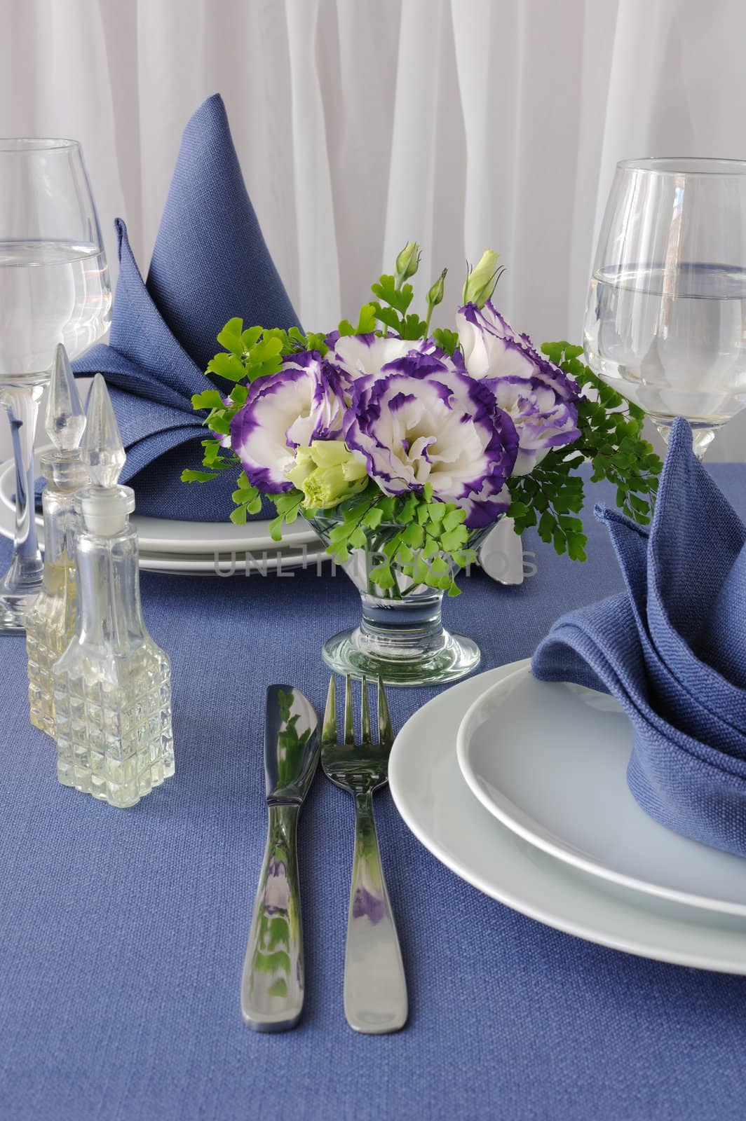 Flowers as part of a table setting