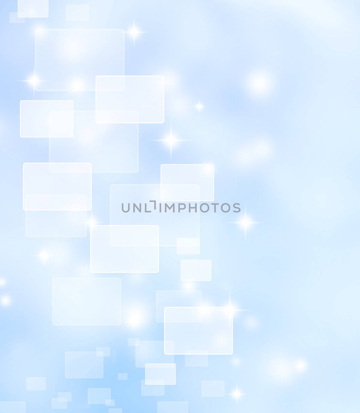 Soft blue background with square shapes