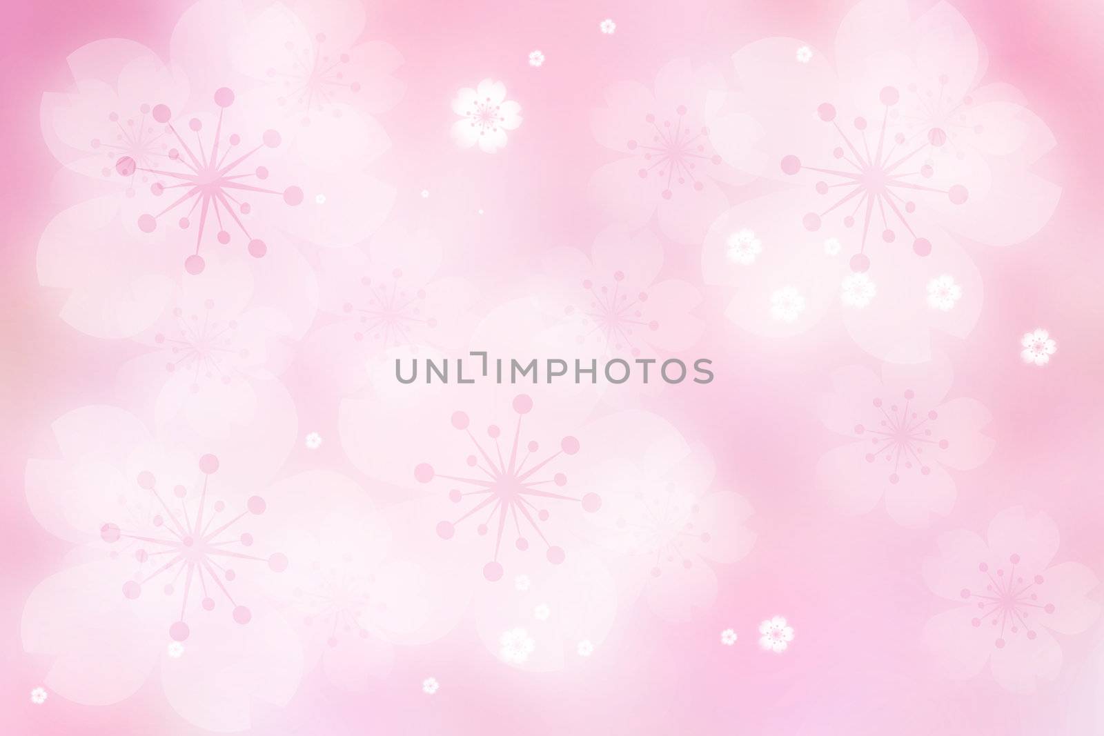 Cherry Blossom Abstract Lights Background