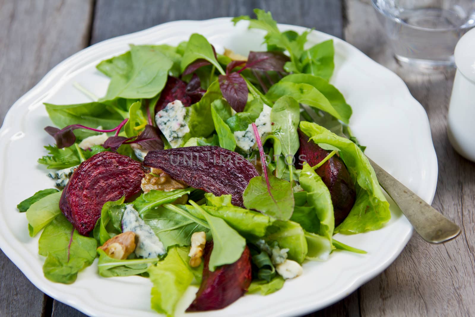 Roasted Beetroot with Blue cheese  and Walnut salad