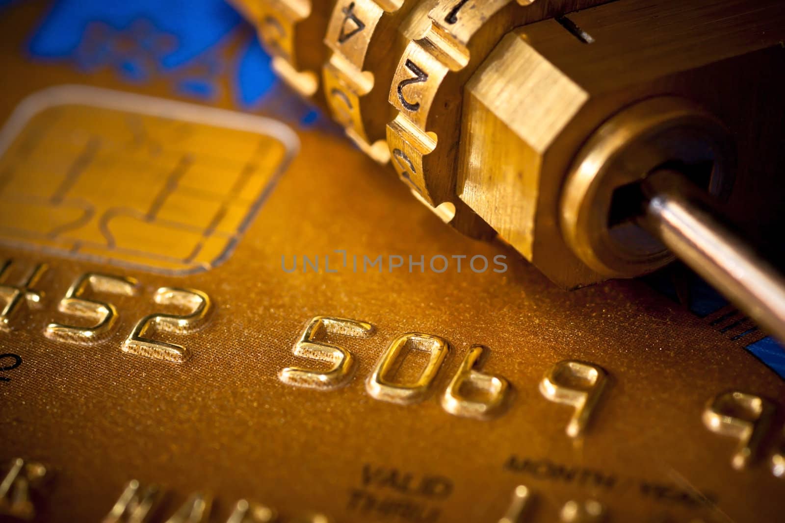Credit Card Security. Padlock