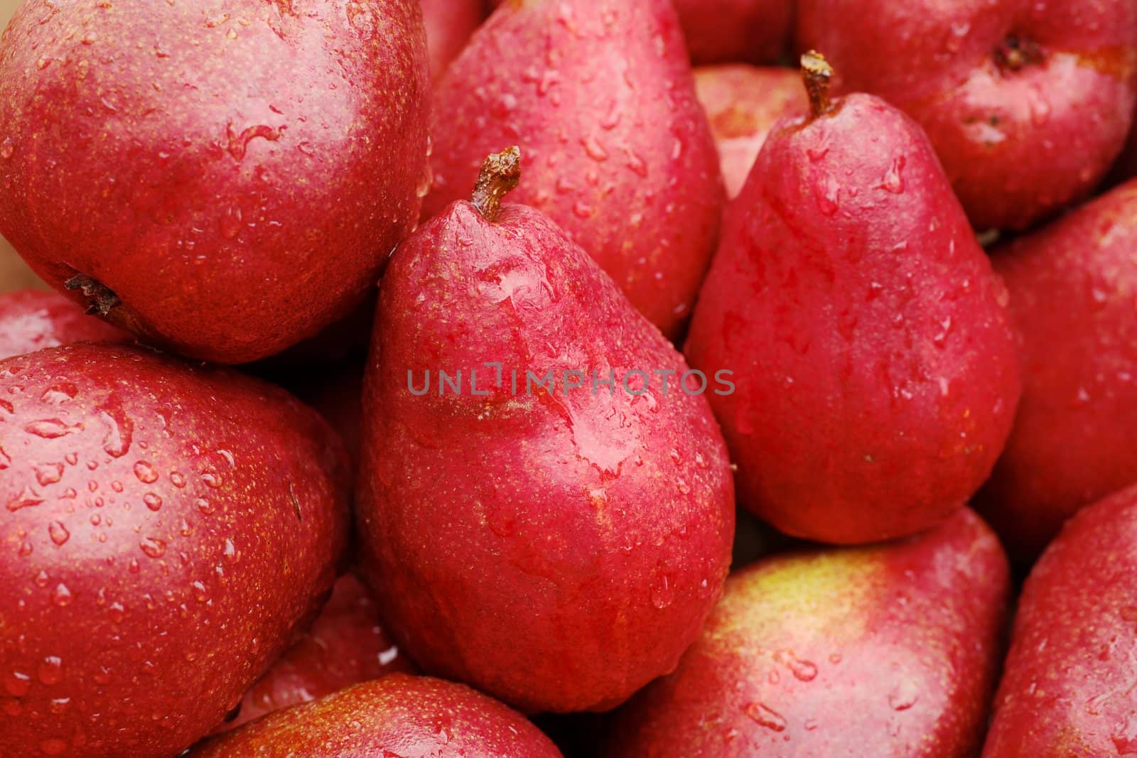 Pile of red Pears by bobkeenan