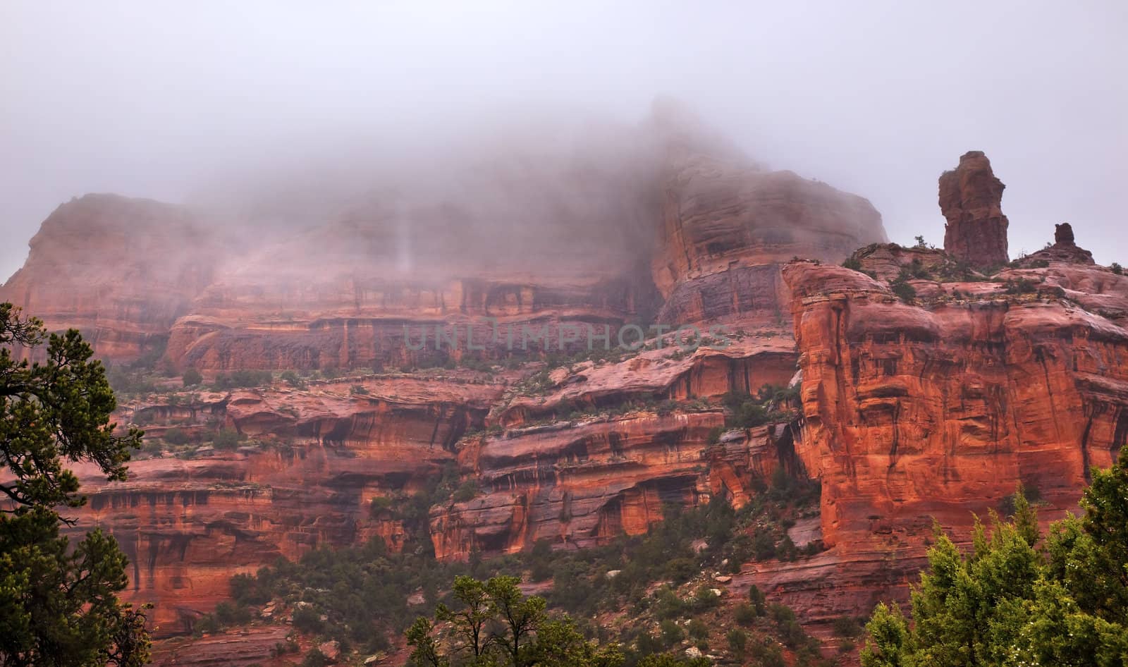 Boynton Red Rock Canyon Rain Clouds Sedona Arizona by bill_perry