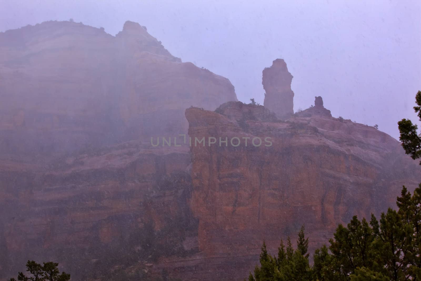 Boynton Red Rock Canyon Snowstorm Sedona Arizona by bill_perry