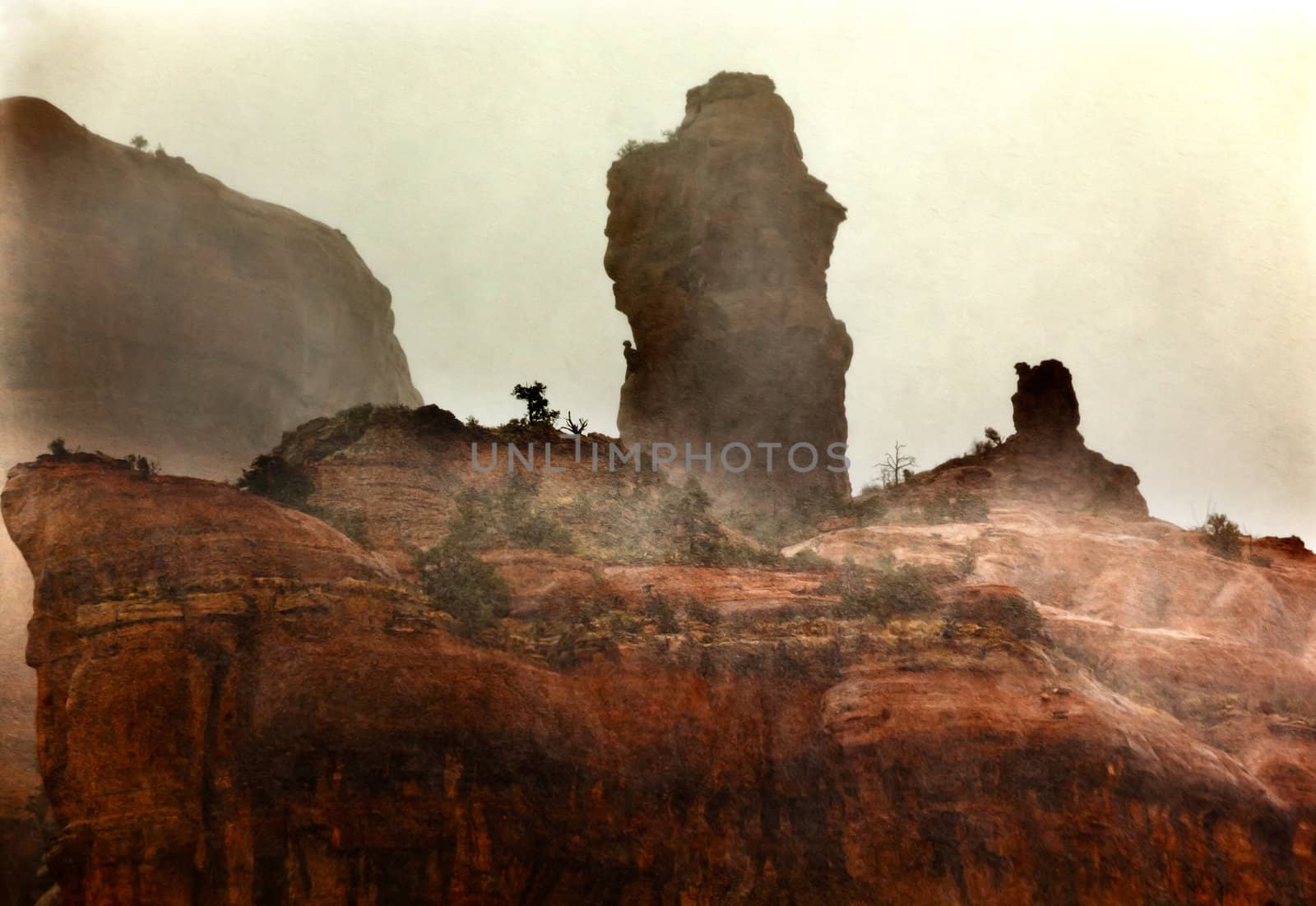 Boynton Red Rock Canyon Snowstorm Sedona Arizona by bill_perry