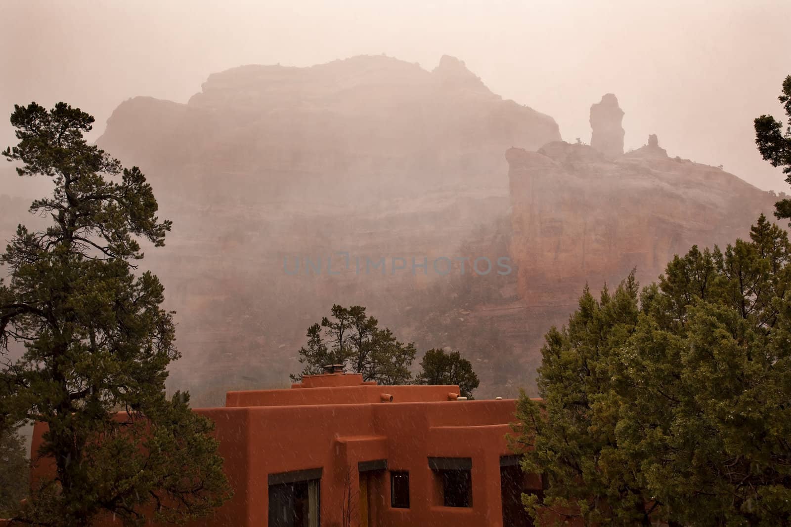 Boynton Red Rock Canyon Snowstorm Sedona Arizona by bill_perry