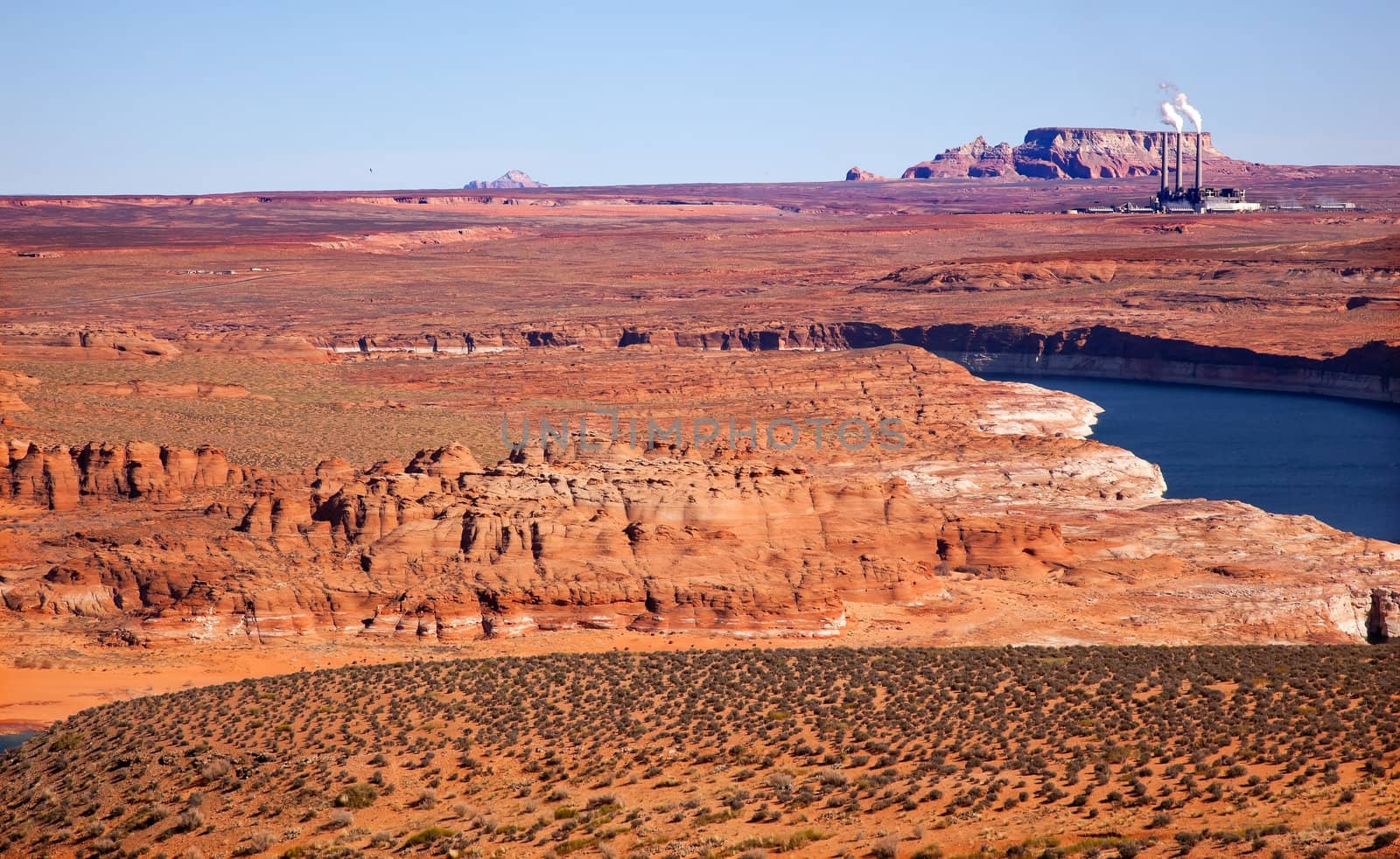 Navaho Generating Station Antelope Canyon Lake Powell Glen Canyon Recreation Area Page Arizona