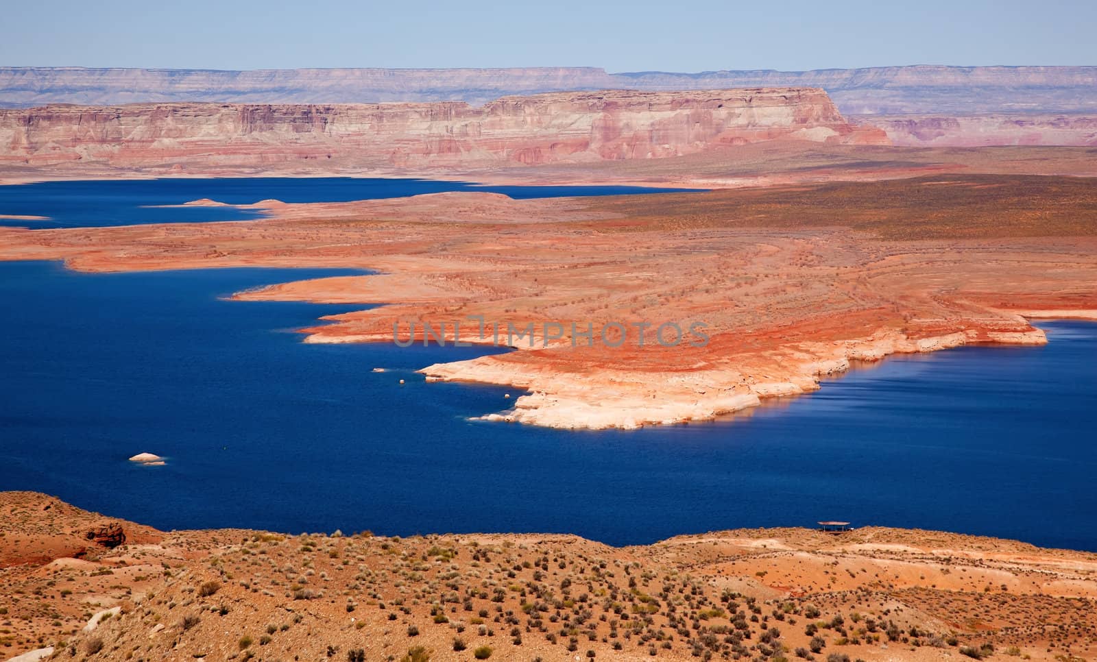 Wahweap Bay Red Rocks Blue Lake Powell Glen Canyon Recreation Area Arizona