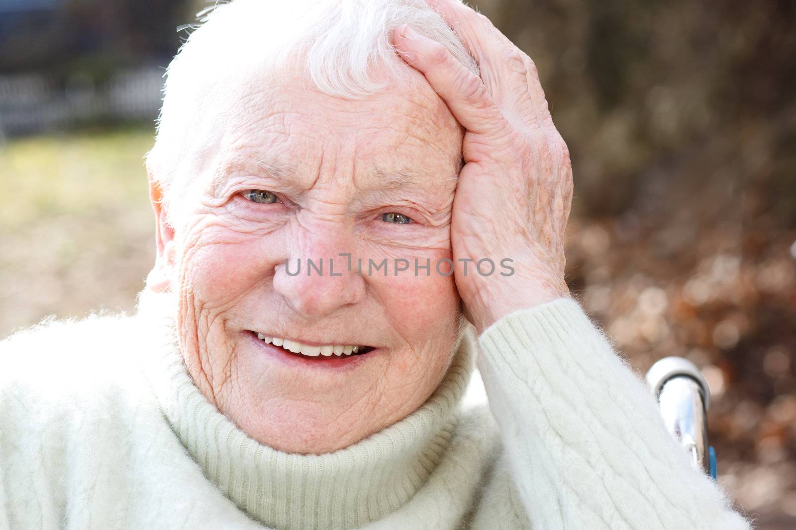 Happy Elderly Woman  by melpomene
