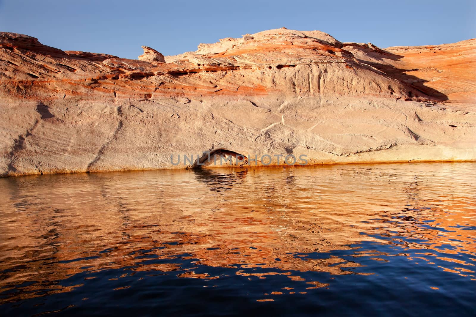 White Canyon Bronze Water Reflection Abstract Glen Canyon Recreation Area Lake Powell Antelope Canyon Arizona