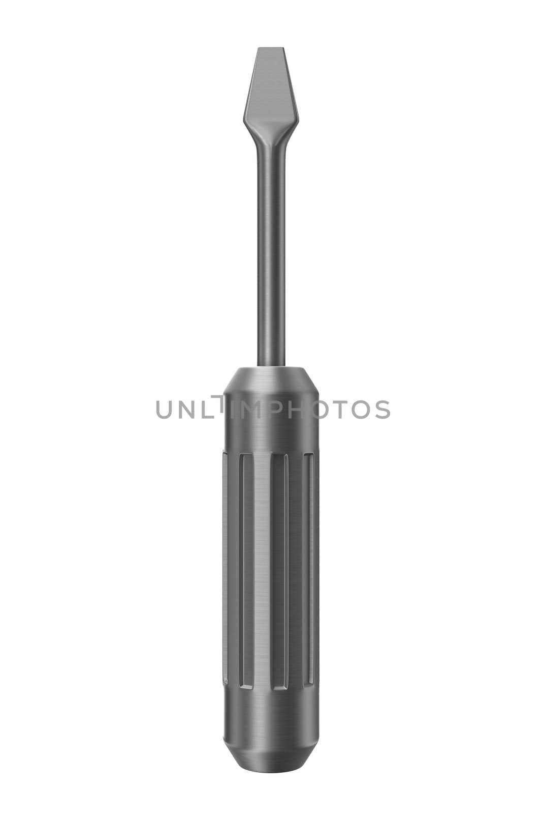 Screwdriver on white background. Isolated 3D image